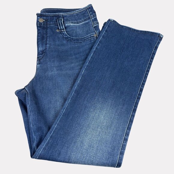 NYDJ Marilyn Straight Lift Tuck Technology Jeans Womens 10 Blue Medium Wash - Picture 11 of 11